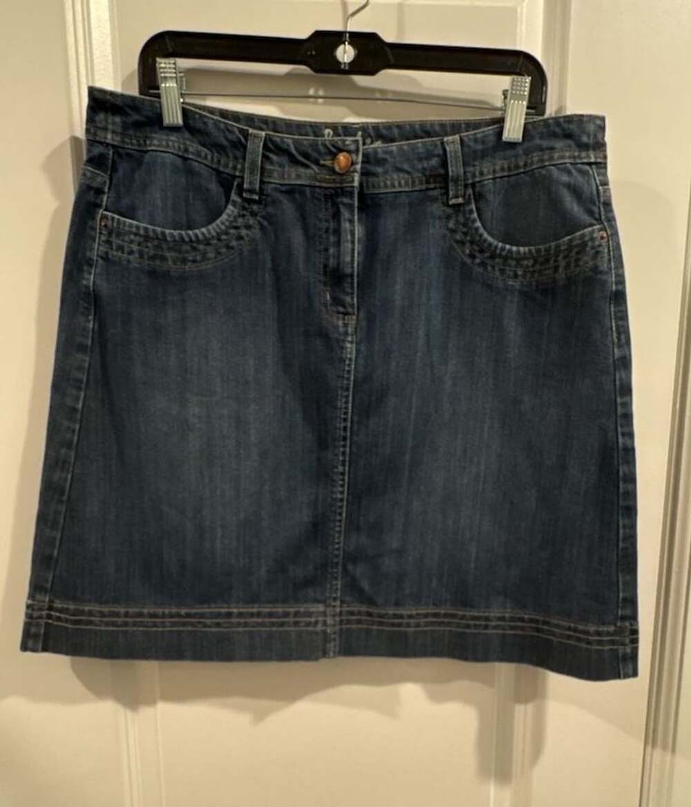 Boden Denim Skirt Size US 12S Blue Cotton Mini